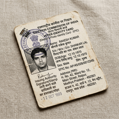 Voter ID smart card preview